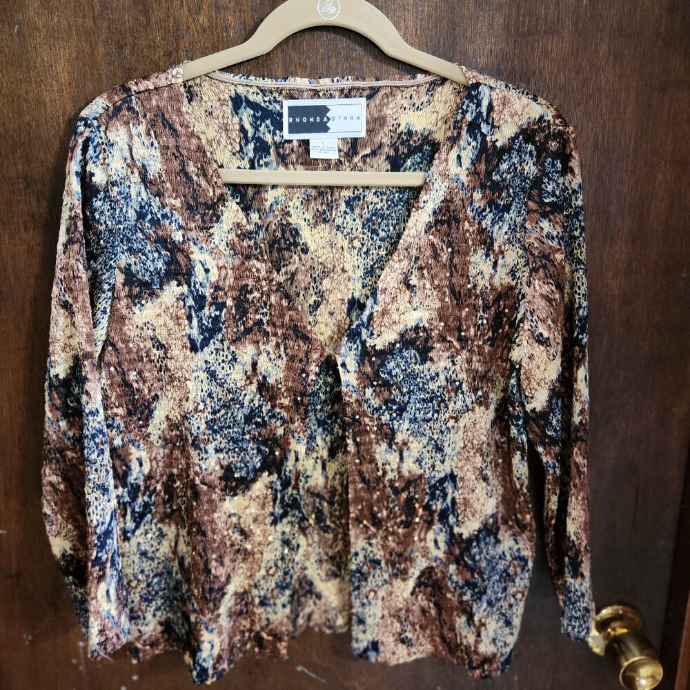women's lightweight crinkle cardigan
